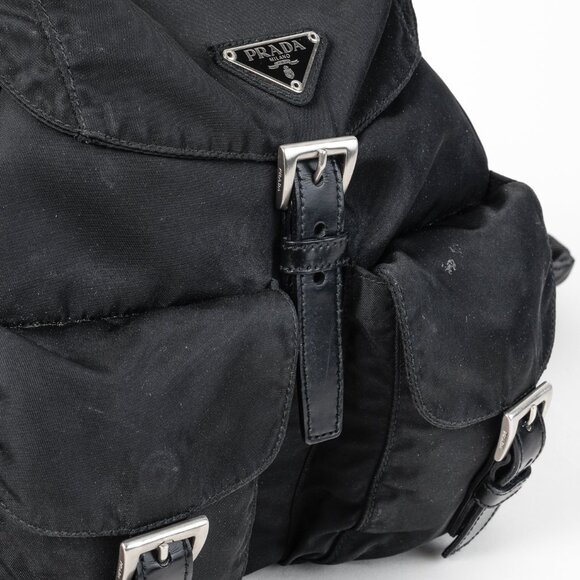 Prada Saffiano-Trimmed Tessuto Backpack - Picture 10 of 16